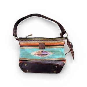 STS Ranchwear Saddle Blanket Aztec Leather Shoulder Bag